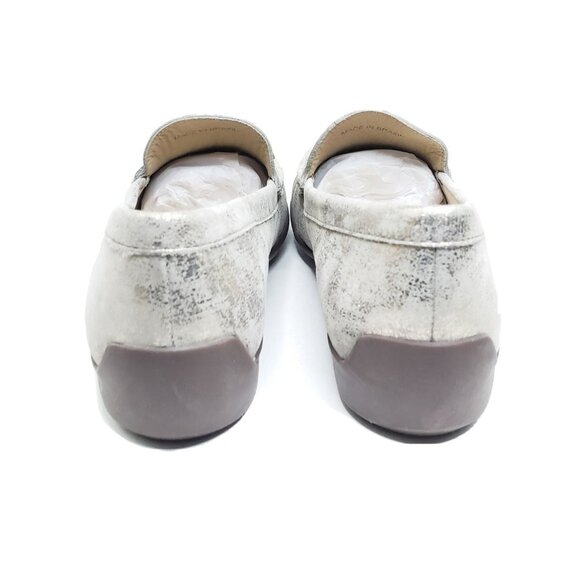 Wirth Brazil Metallic Gold Chain Loafers Leather Slip-On Shoes Womens US 9-9.5 - Picture 5 of 10